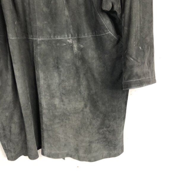 Casini Firenze Leather Coat Womens Medium Black  Italian Buttery Goth Western - Picture 12 of 16